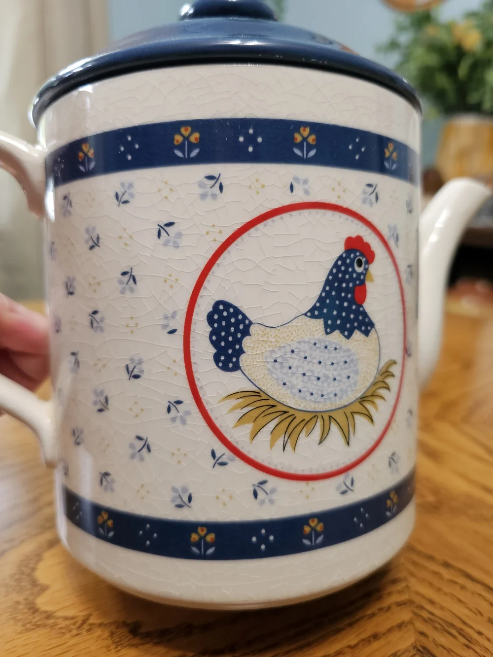 Vintage 80s Country Nesting Hen Ceramic Teapot Grandmacore Cottagecore